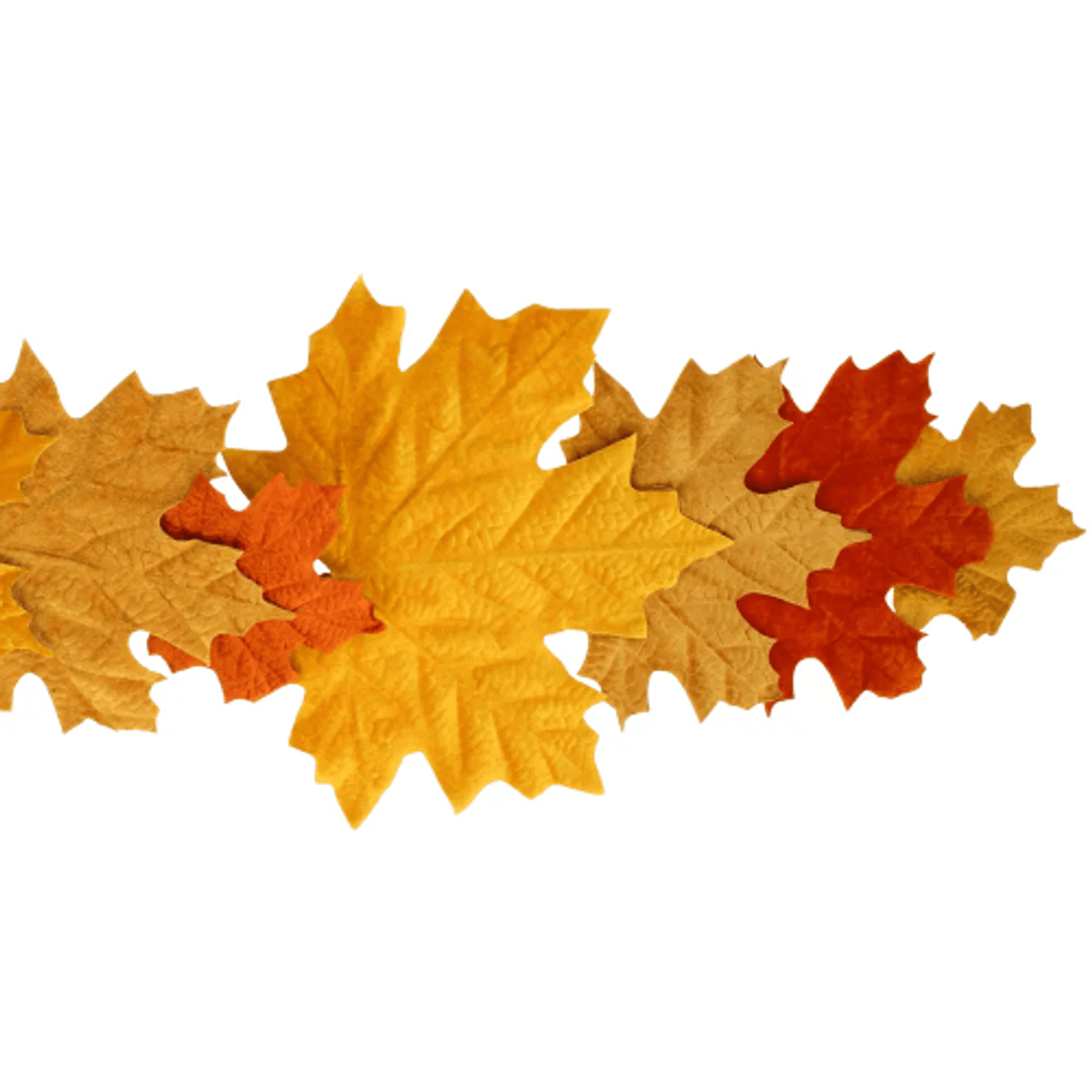 Autumnal Orange Velvet Maple Leaf Garland - 1.5m