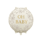 Beige & Gold Oh Baby Foil Balloon