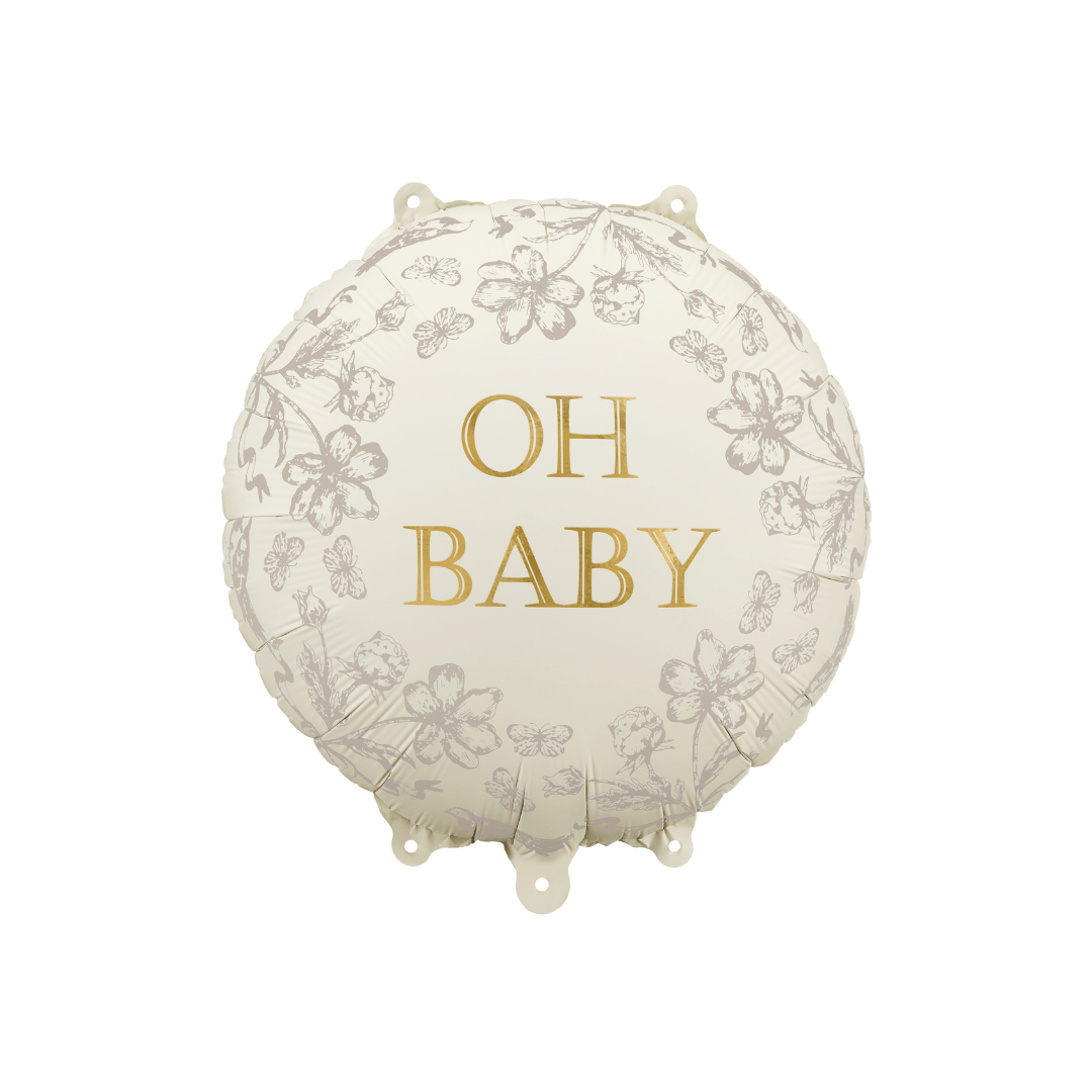 Beige & Gold Oh Baby Foil Balloon