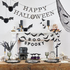 Black Spider Web Felt Placemats x 4