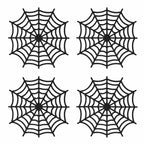 Black Spider Web Felt Placemats x 4