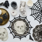 Black Spider Web Felt Placemats x 4