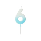 Blue Ombre Number Cake Candles (0-9) - Birthday Cake Candles Birthday Candles Blue Ombre Number Cake Candles (0-9) 6