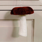 Burgundy Velvet Hanging Mushroom (12cm)