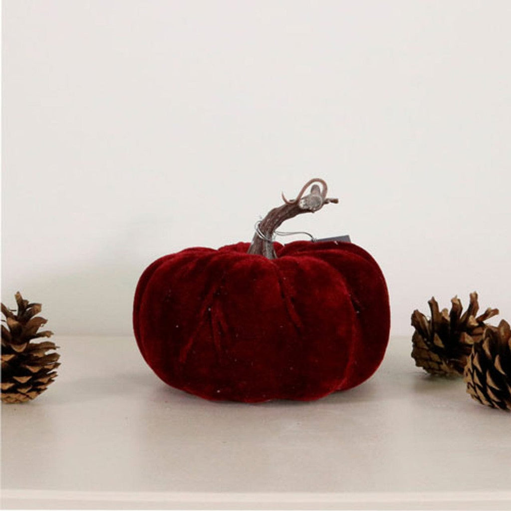 Burgundy Velvet Pumpkin (14cm)