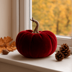 Burgundy Velvet Pumpkin (14cm)