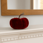 Burgundy Velvet Pumpkin (14cm)