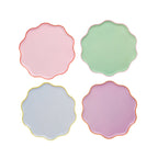 Colourful Edge Scallop Party Plates x 8