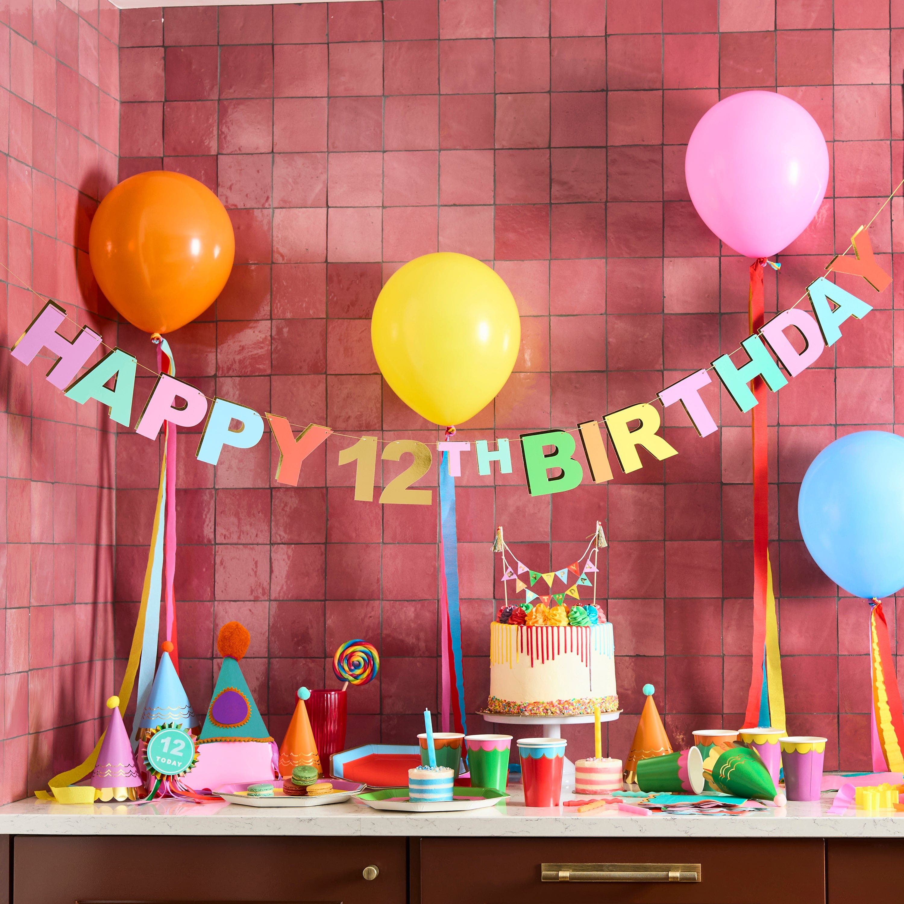 Colourful Personalise Your Own Birthday Badge