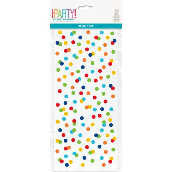 Colourful Polka Dot Cello Party Bags - Pack of 20