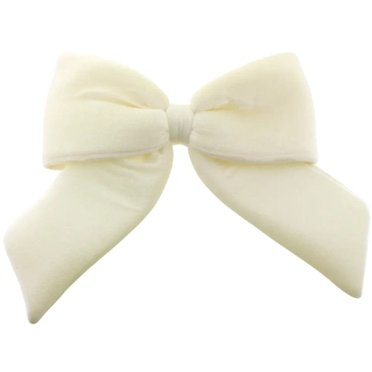Cream Velvet Bow Hanging Decoration (48cm)
