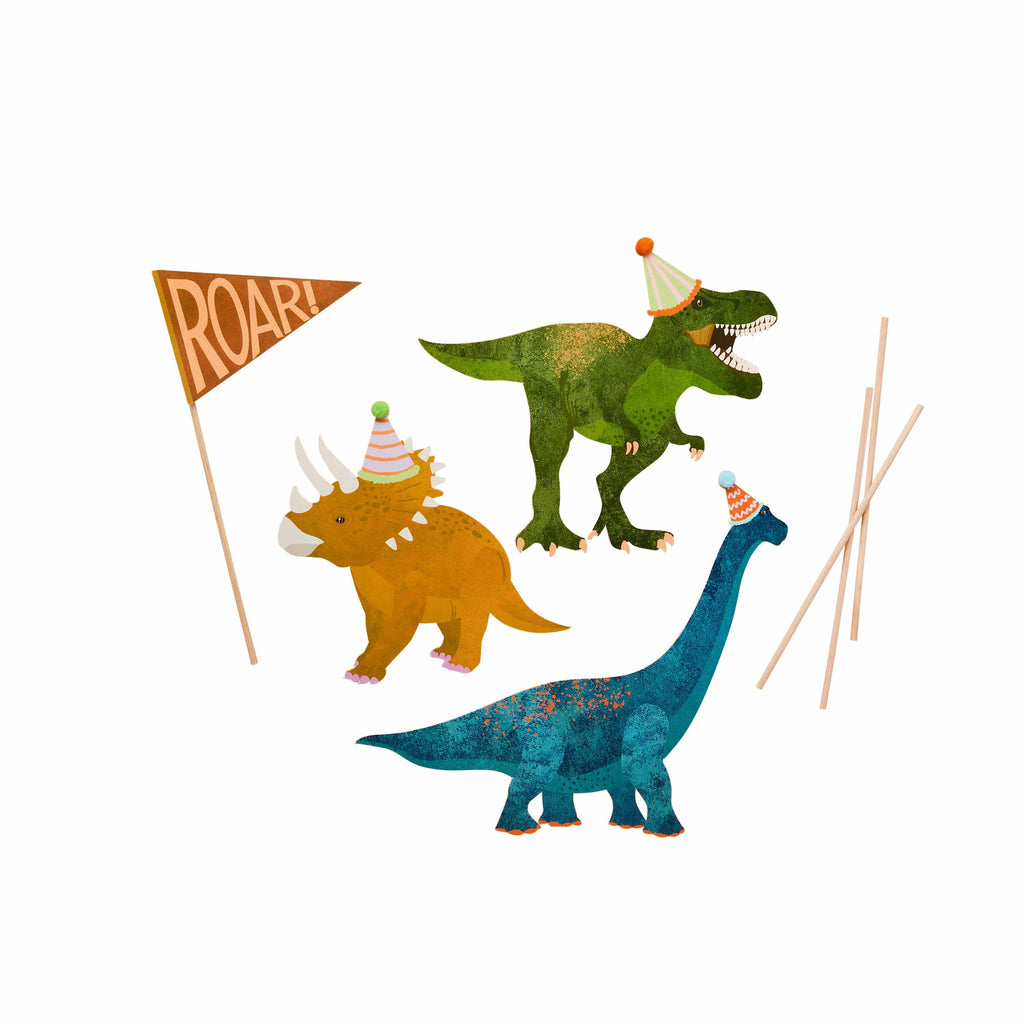Dinosaur Cake Topper Set
