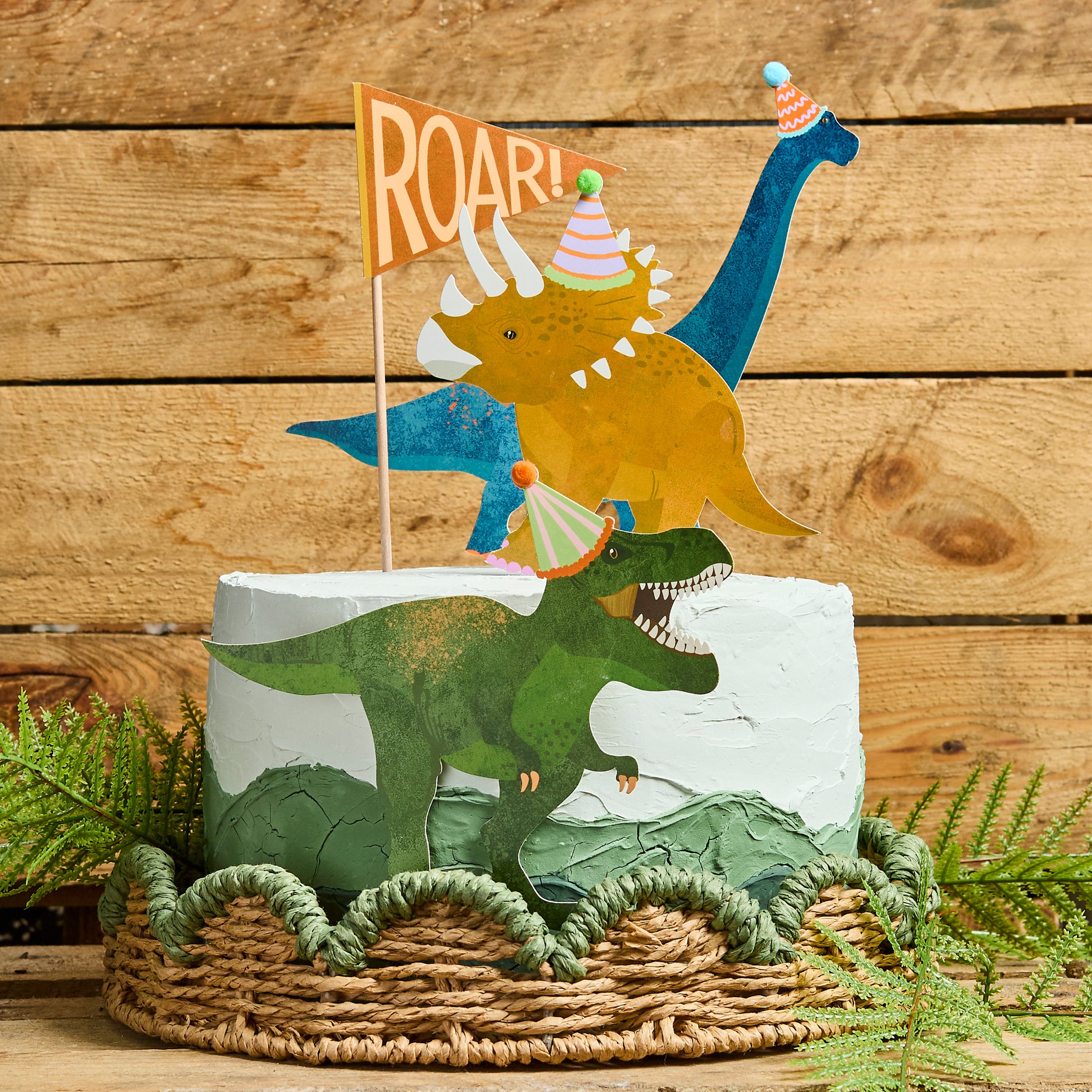 Dinosaur Cake Topper Set