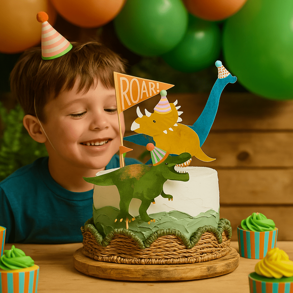 Dinosaur Cake Topper Set