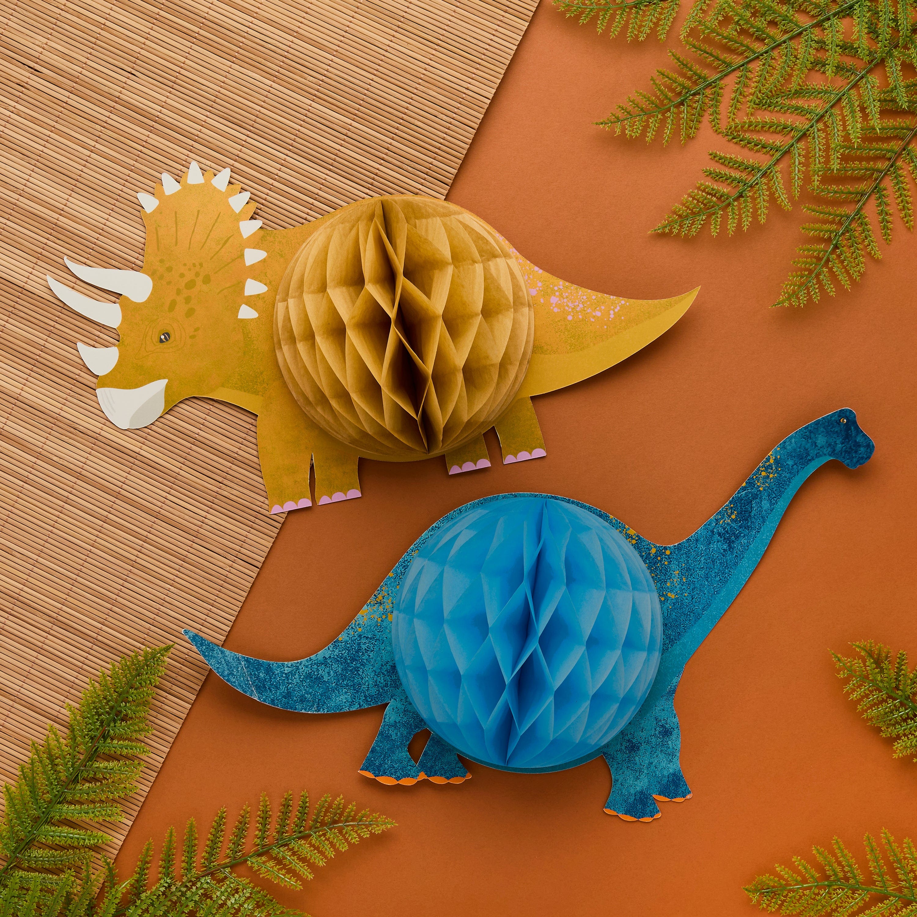 Dinosaur Honeycomb Decorations - Pack of 2