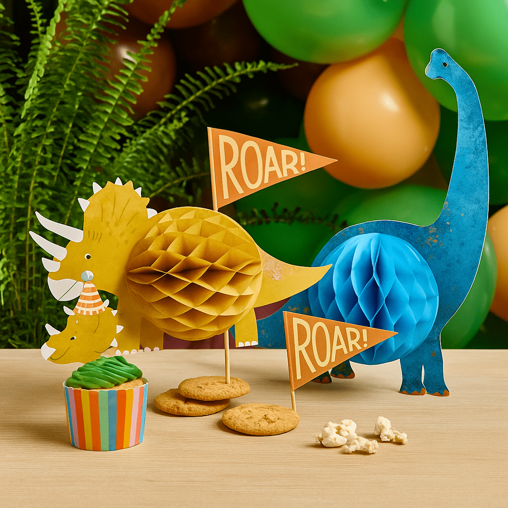 Dinosaur Honeycomb Decorations - Pack of 2