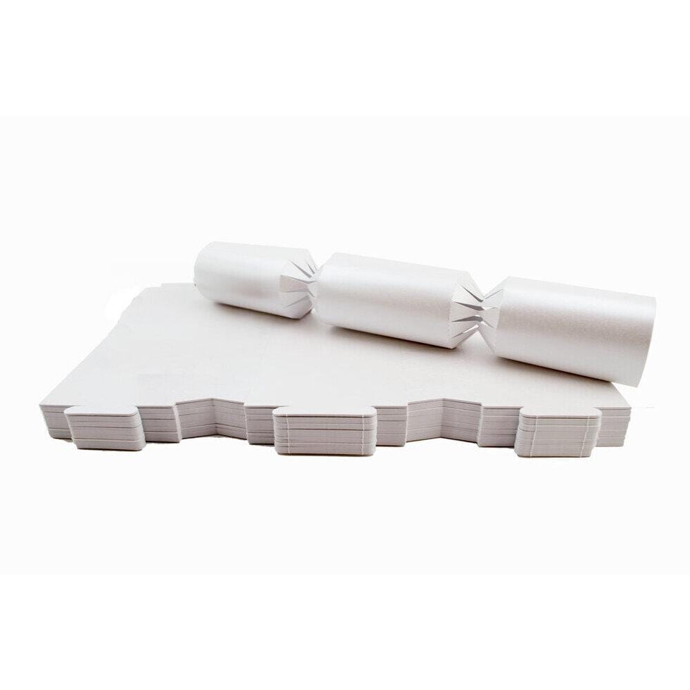 DIY Christmas Crackers Kit - 50 Pearl White Board Blanks