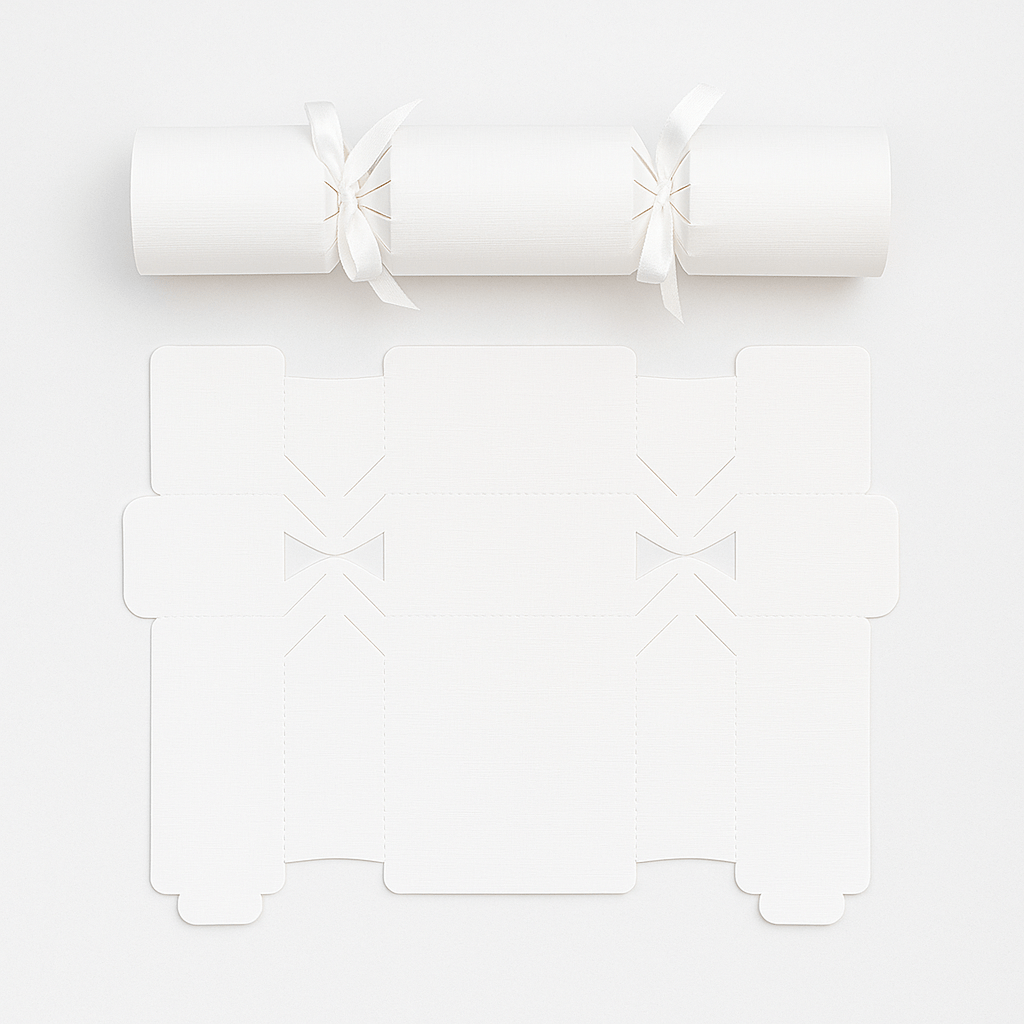 DIY Christmas Crackers Kit - Linen White x 12