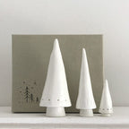 East of India Conical Christmas Trees - Set of 3
