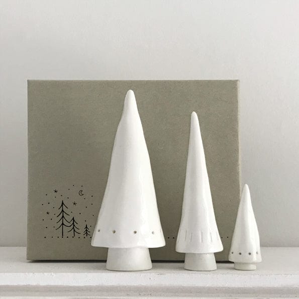 East of India Conical Christmas Trees - Set of 3