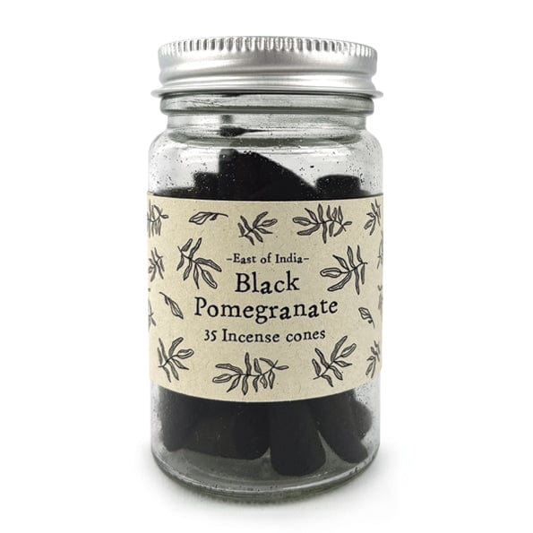 East of India Jar of Incense Cones - Black Pomegranate