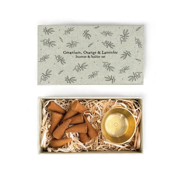 East of India Large Matchbox Cone Set - Geranium, Orange & Lavender