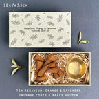 East of India Large Matchbox Cone Set - Geranium, Orange & Lavender