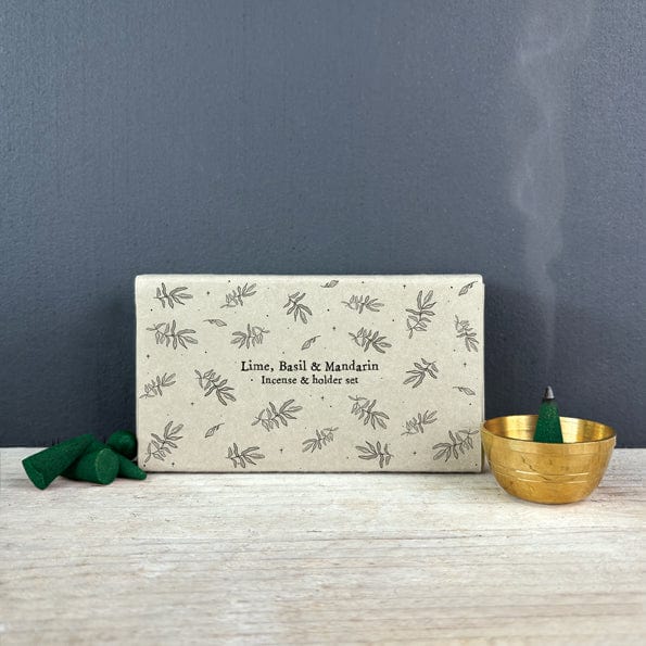 East of India Large Matchbox Cone Set - Lime, Basil & Mandarin
