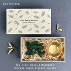East of India Large Matchbox Cone Set - Lime, Basil & Mandarin