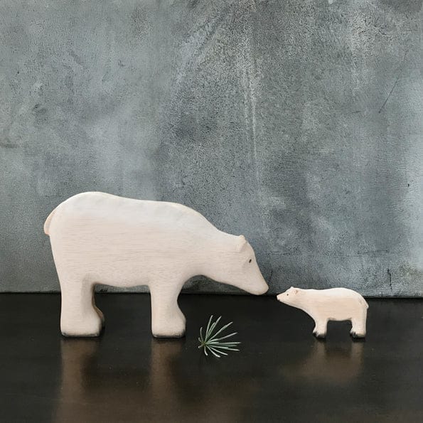 East of India - Large White Wooden Polar Bear