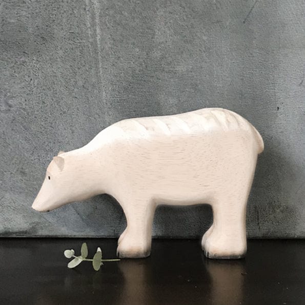 East of India - Large White Wooden Polar Bear