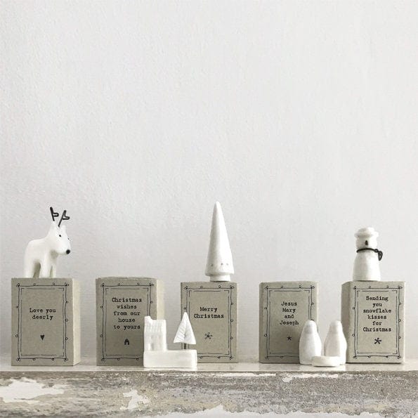 East of India Matchbox Porcelain Deer Ornament