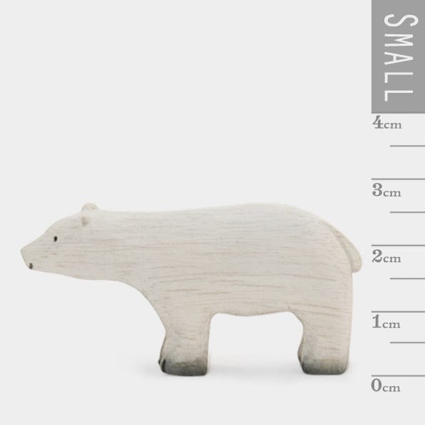 East of India - Small White Wooden Polar Bear