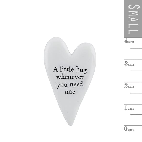 East of India Tiny Heart Token - A Little Hug