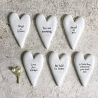 East of India Tiny Heart Token - A Little Hug