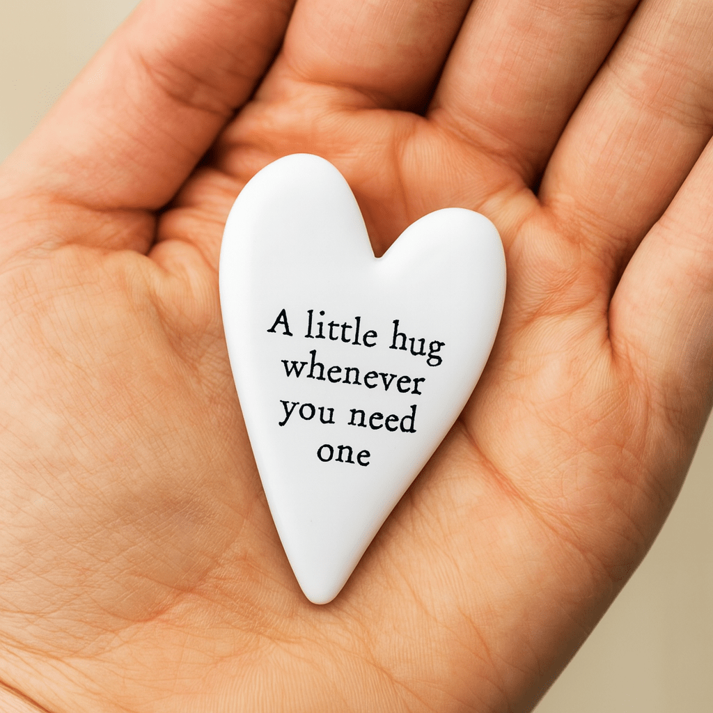 East of India Tiny Heart Token - A Little Hug