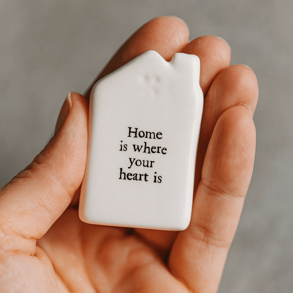 East of India Tiny House Token - Home Is Where Your Heart Is