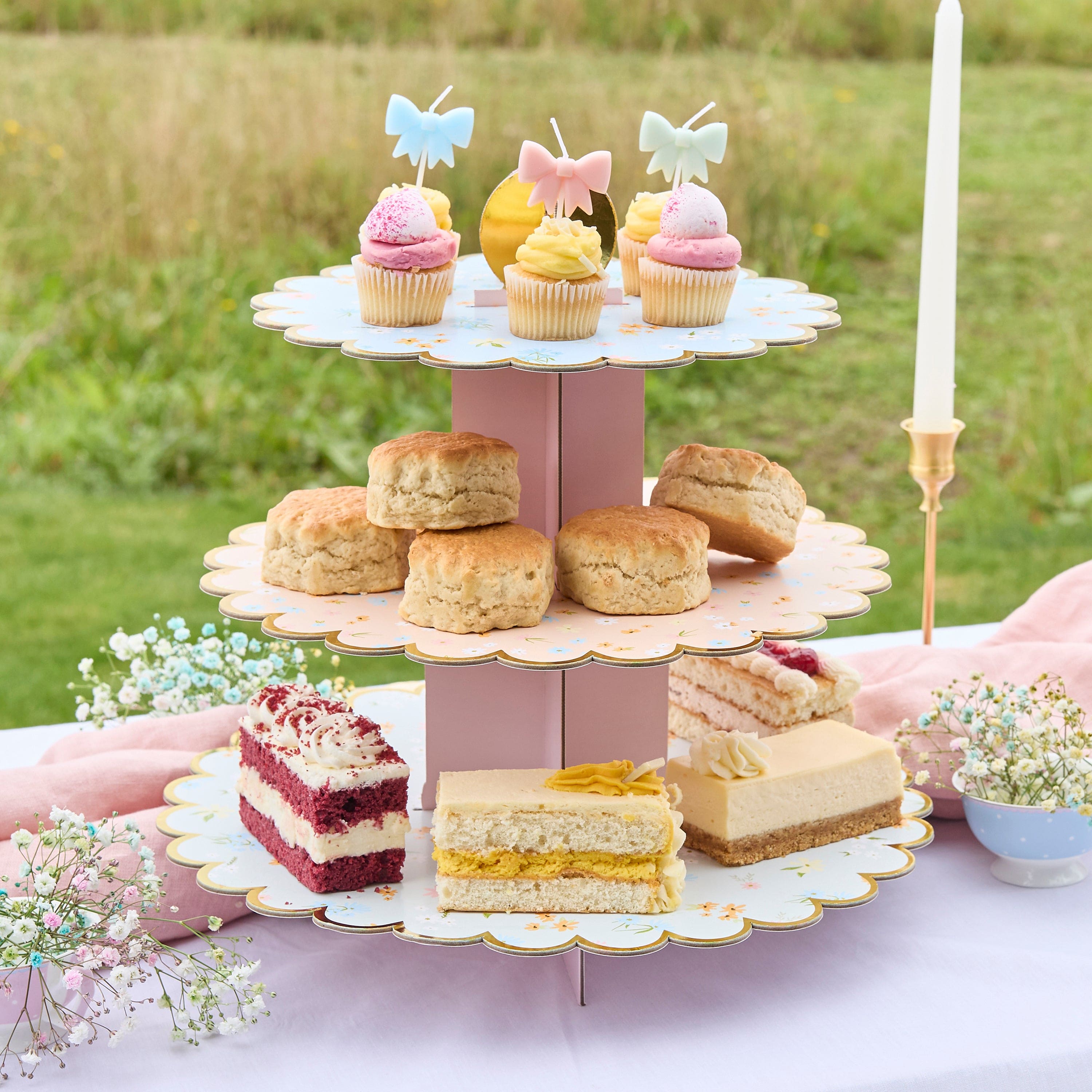 Floral Tea Party Cake Stand