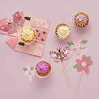 Flower & Butterfly Cake Toppers x 12