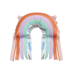 Fringed Pastel Rainbow Foil Balloons - Pack of 3
