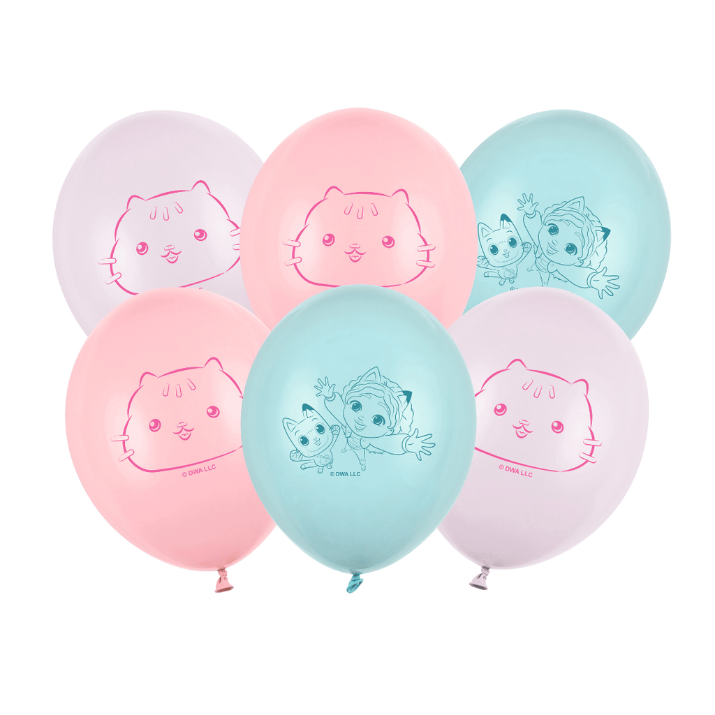 Gabby's Dollhouse Pastel Latex Balloons x 6