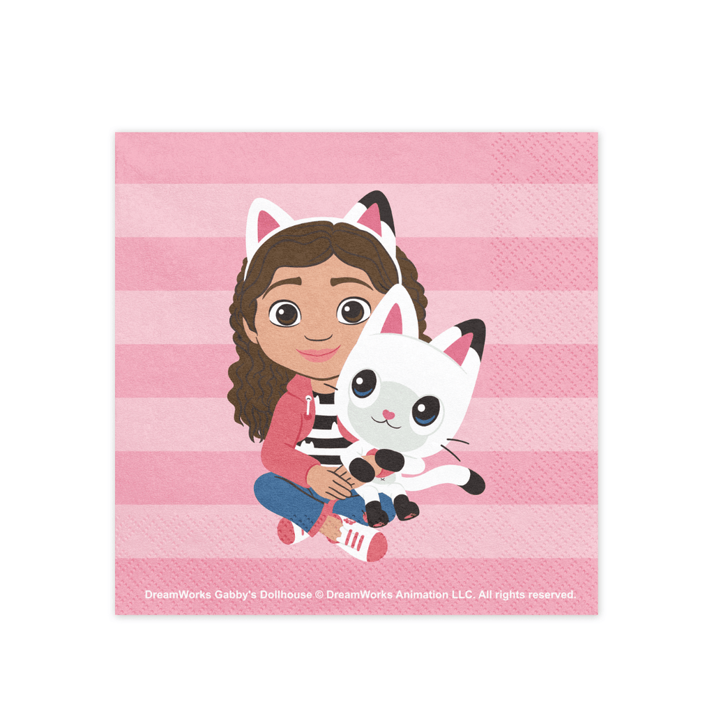 Gabby's Dollhouse Pink Paper Napkins x 20