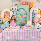 Gabby's Dollhouse Purple Paper Tablecover