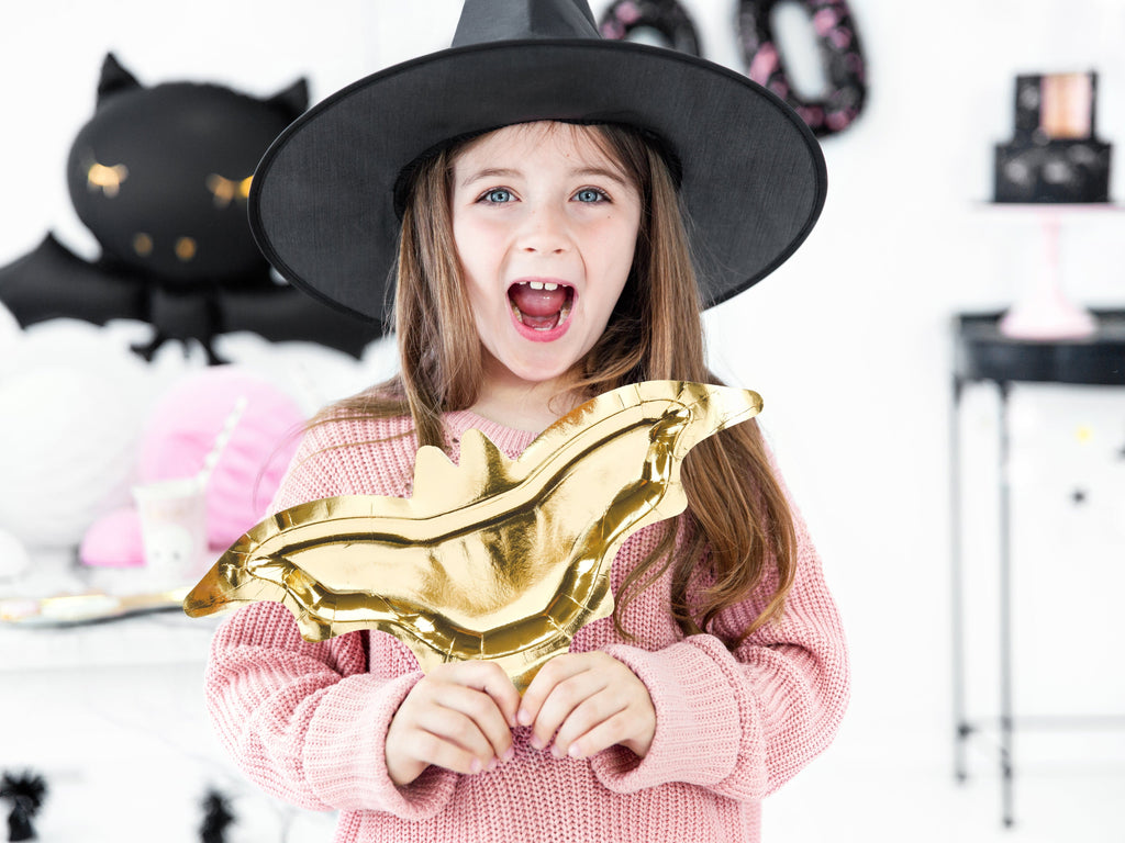 Gold Bat Paper Plates x 6