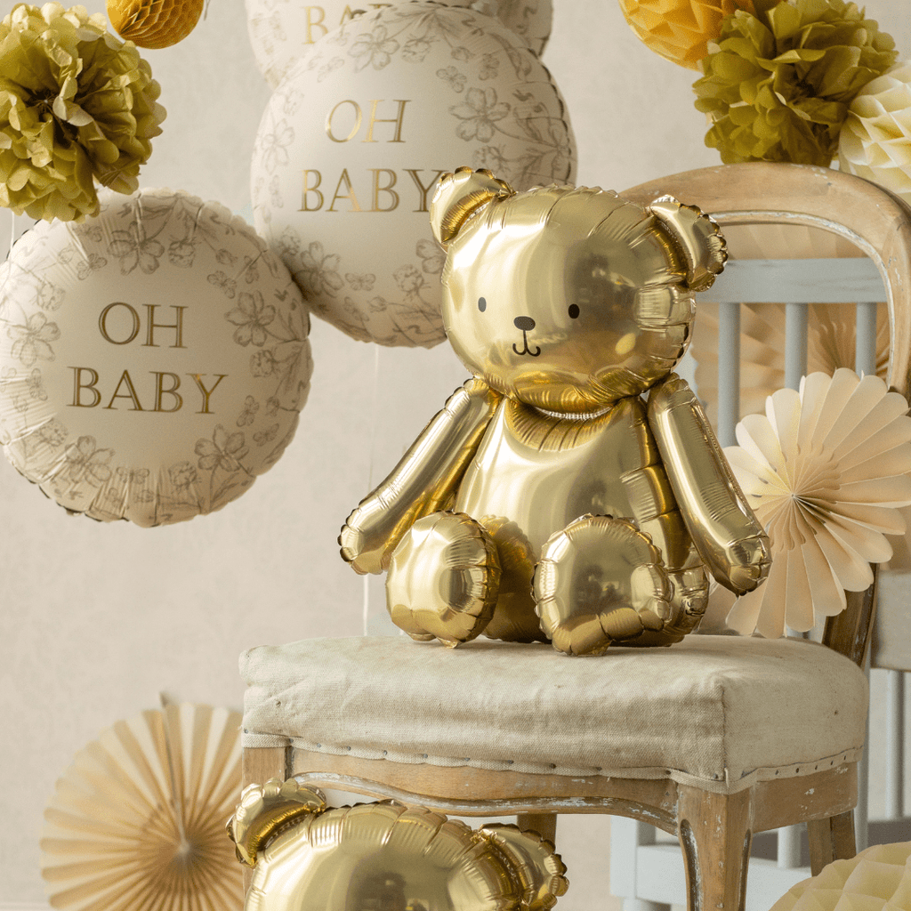 Gold Bear Foil Balloon