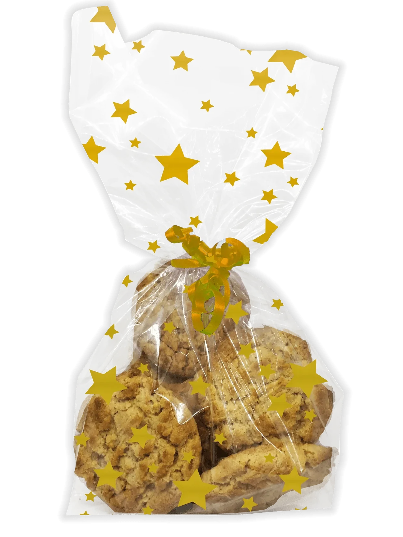Gold Stars Cello Party Bags - Pack of 20