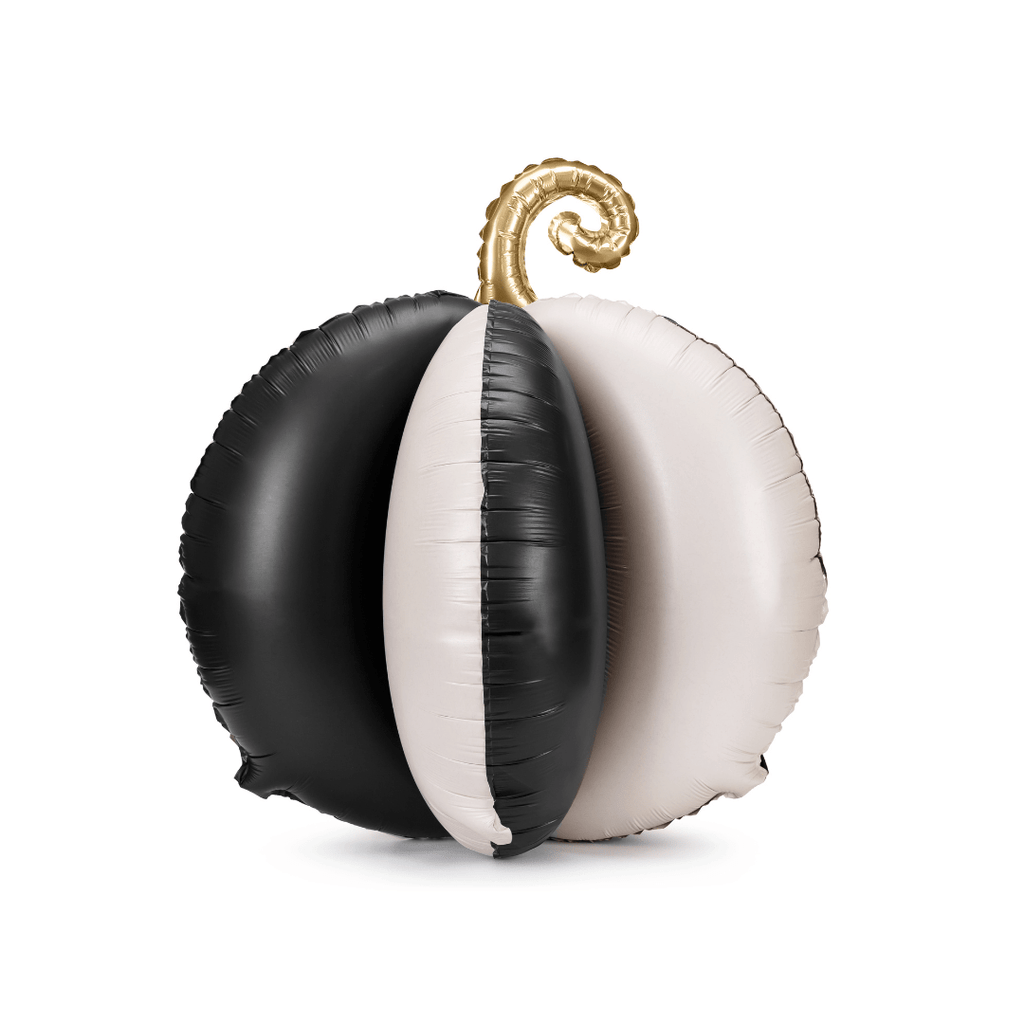 3D Black & White Pumpkin Standing Foil Balloon (23 inch)