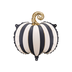 Black & White Striped Pumpkin Foil Balloon (16 inch)