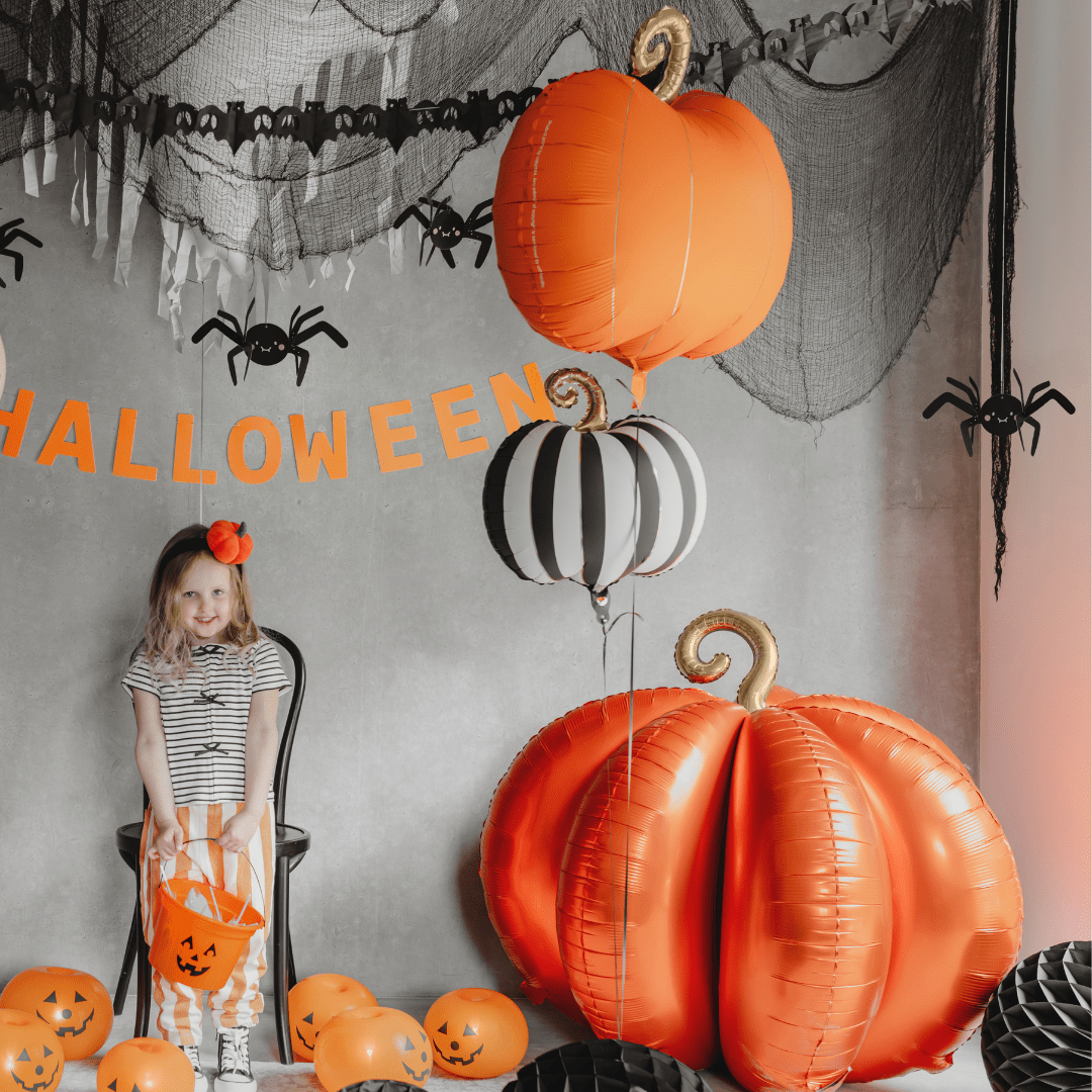 Orange & Gold Pumpkin Foil Balloon (25 inch)