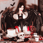 Black & Red Bat Foil Balloon